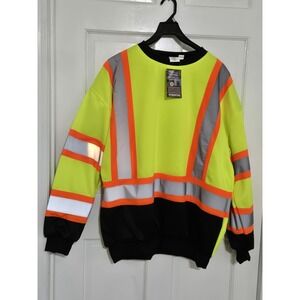 Forester Hi Visibility Sweatshirt NWT size XL orange yellow reflective